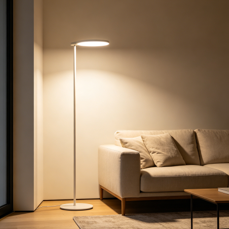 Tall LED Compatible Modern Floor Lamp Design